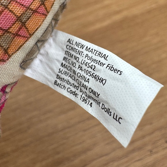 Dammit Doll Stress Relief Toy Fabric Whimsical Patchwork Fun 13" - Picture 5 of 7